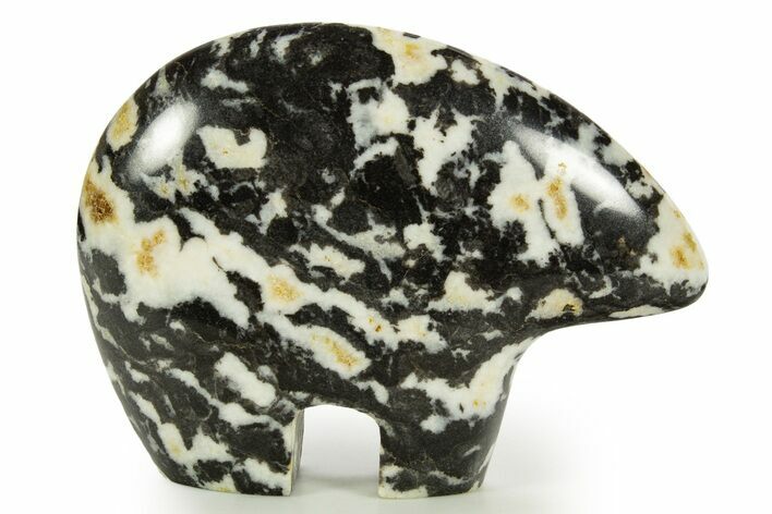 Carved Zebra Marble Zuni Bear - Utah #344916